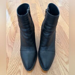 Vince Black Leather Ennis Boots in Size 38